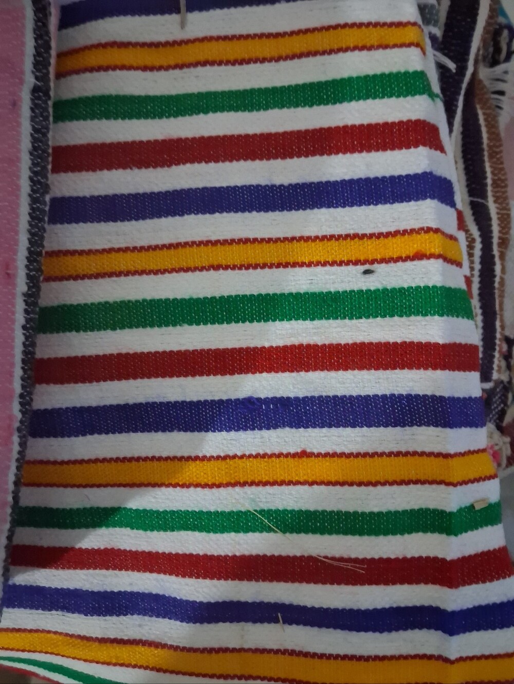New Cotton Blanket Striped Beach Towel with Tassels - Red, Blue, Yellow 32 X 50